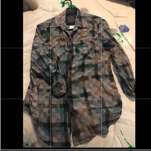 Buckle Plaid button down